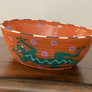 Handmade Studio Art Signed Ceramic Bowl